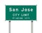 San Jose City Limit road sign