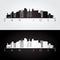 San Jose USA skyline and landmarks silhouette