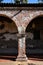 SAN JUAN CAPISTRANO, CALIFORNIA - 12 JAN 2017: Arch and building detail at the historic Mission San Juan Capistrano