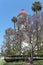 SAN JUAN CAPISTRANO, CALIFORNIA - 27 MAY 2021: Mission Basilica. The parish church is located just northwest of Mission San Juan C