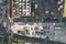 San Juan, Metro Manila, Philippines - Top view of Greenhills shopping complex, showing HVAC system and roof deck parking