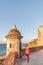 San Juan Puerto Rico tourists visiting famous landmark of Old Town, woman tourist taking selfie at Castillo San Felipe