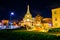 The San Lak Mueang temple in night illumination, Bangkok, Thailand