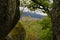 San Lorenzo del Escorial, Madrid, Spain, May 7, 2019, View from Felipe II Chair