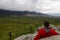 San Lorenzo del Escorial, Madrid, Spain, May 7, 2019, View from Felipe II`s Chair