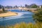 San Lorenzo River in an evening light, Santa Cruz, California