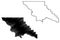 San Luis Obispo County, California map vector