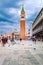San Marco square with Campanile before the rain. Venice, Italy.