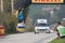 San Marino 21 October 2017 -Lancia delta integrale on jump at rally the legend