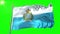 San Marino flag seamless looping 3D rendering video. Beautiful textile cloth fabric loop waving