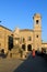 San Marino, San Marino Republic, July 1 2019: Freedom Square in San Marino with the Parva Domus church