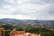 San Marino top view. Beautiful panoram of San Marino. Dark heavy