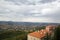 San Marino top view. Beautiful panoram of San Marino. Dark heavy