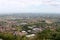 San Marino. Town on blue sky background horizontal view.