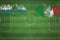 San Marino vs Italy Soccer Match, national colors, national flags, soccer field, football game, Copy space