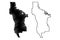 San Mateo County, California map vector