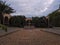 San Miguel de Allende, Guanajuato / Mexico - September 17 2015: Main central patio and fountain in Instituto Allende.