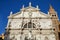 San Moise church barque facade in Venice, blue sky in Italy
