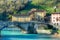 The San Nicola or old bridge dating back to 1430 in San Pellegrino Terme