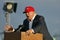 SAN PEDRO, CA - SEPTEMBER 15, 2015: Donald Trump, 2016 Republican presidential candidate, speaks during a rally aboard the Battles