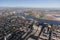 San Pedro California and Los Angeles Harbor Aerial View