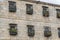 San Pelayo Monastery facade detail in Quintana square, Santiago de Compostela, Spain