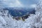 San Pellegrino Terme in winter. Glimpse with seasonal contrast