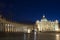 San Pietro in the night at Rome