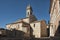 SAN QUIRICO D`ORCIA, ITALY - OCTOBER 30, 2016 - Medieval catholic church in Tuscany, la Collegiata