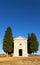 San Quirico d\\\'Orcia Val d\\\'Orcia Tuscany Italy. Chapel Vitaleta (Cappella della Madonna di Vitaleta