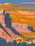 San Rafael Reef in Emery County Central Utah USA WPA Art Poster