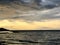 San Remo seascape with dramatic sky at sunset