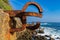 San Sebastian, Spain, April 17, 2022. Chillida's Comb of the Winds sculpture in San Sebastian, Spain.