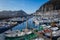 San Sebastian, Spain - Boats in the marina in La Concha Bay at the foot of Mt. Urgull