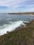 San Simeon Coastline Christmas Day - waves crashing in the bay