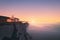 San Telmo chapel in Zumaia at sunset