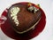 San valentin heart chocolate cake
