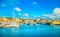 San Vincenzo port or marina and seafront panoramic view. Tuscany
