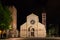 San Zeno Maggiore basilica church at night in Verona