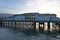 Sanata Barbara Museum of Natural History Sea Center on Stearns Wharf in Santa Barbara, California at sunrise.