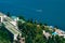 Sanatorium at the sea. The coastline of Herceg Novi, in Monteneg