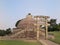 Sanchi Buddhist Stupa No. 3 and its single torana gateway located at its immediate south, Madhya Pradesh, India