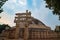 Sanchi Stupa, Ancient buddhist building, religion mystery, carved stone. Travel destination in Madhya Pradesh, India.