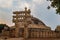 Sanchi Stupa, Ancient buddhist building, religion mystery, carved stone. Travel destination in Madhya Pradesh, India.