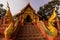 Sanctuary or church and beautiful Naga statue at Wat Doi Phra Chan in Thailand