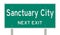 Sanctuary City Highway Sign