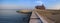 Sanctuary Madonna dell`Angelo in Caorle during sunset with the sea and blue sky in the background