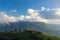 Sanctuary of San Miguel de Aralar between mountains and clouds