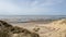 Sand access dunes sandy beach in Lege Cap-Ferret atlantic ocean coast France
