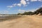 Sand beach in beautiful landscape along the Wild Coast in South Africa, Mdumbi, african holiday travel